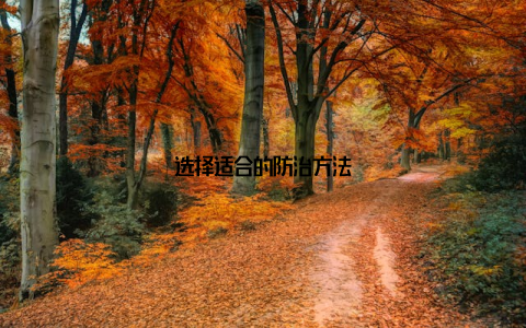 选择适合的防治方法