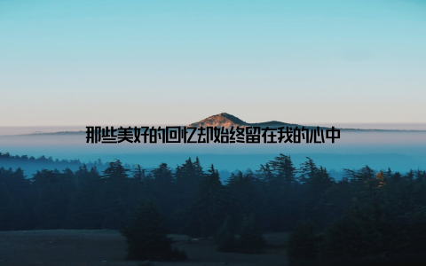 那些美好的回忆却始终留在我的心中