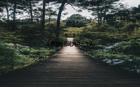 4暴晒时间为2-3天