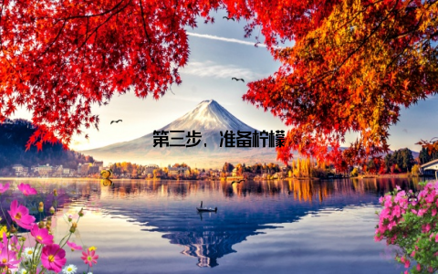 第三步, 准备柠檬