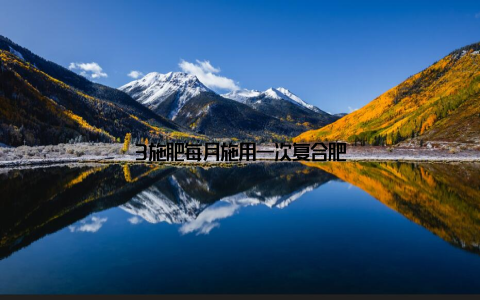 3施肥每月施用一次复合肥