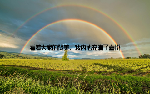 看着大家的赞美, 我内心充满了喜悦